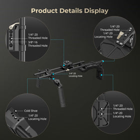 SmallRig Classic Shoulder Rig Kit offers 360° rotation for versatility