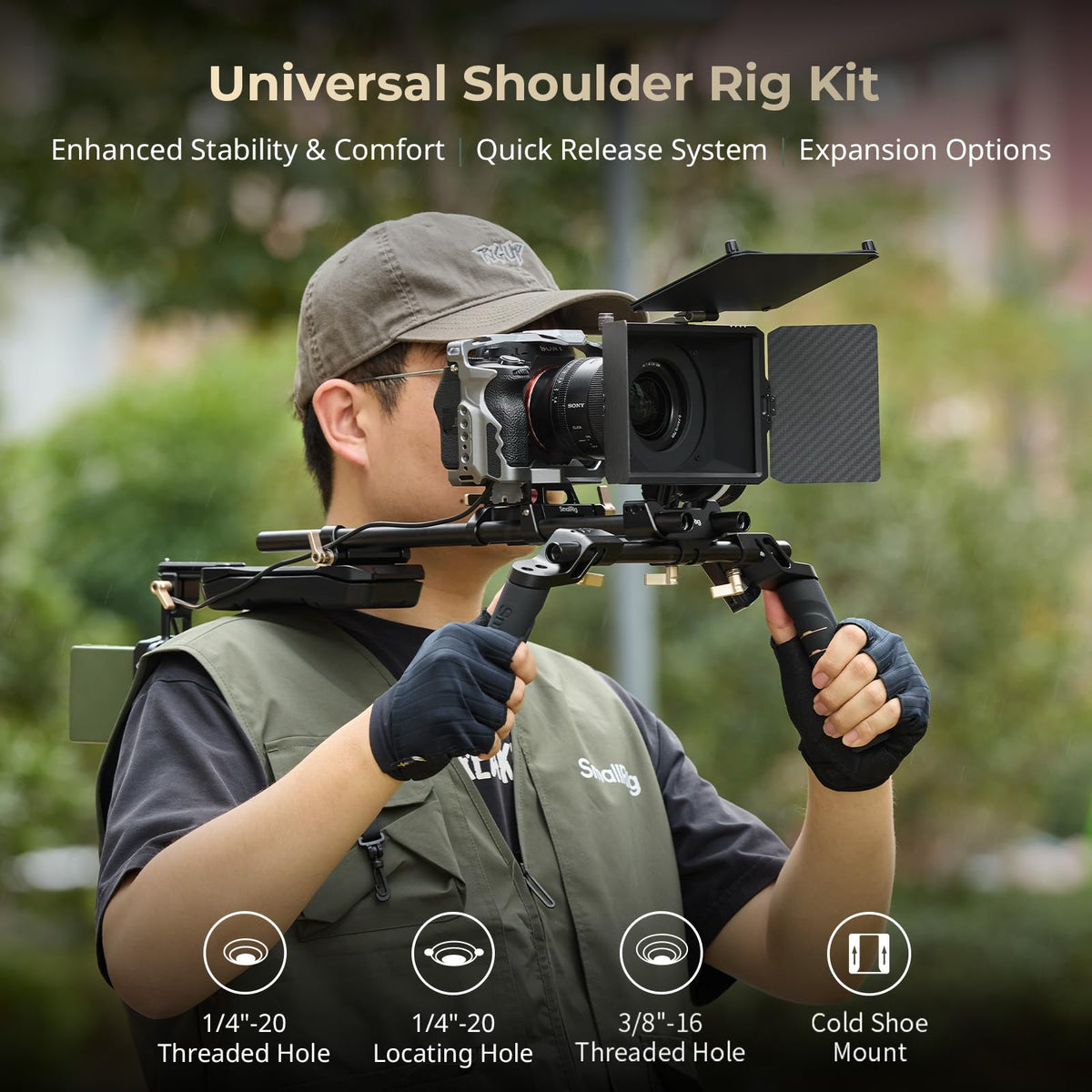 SmallRig Classic Shoulder Rig Kit emphasizes comfort during use