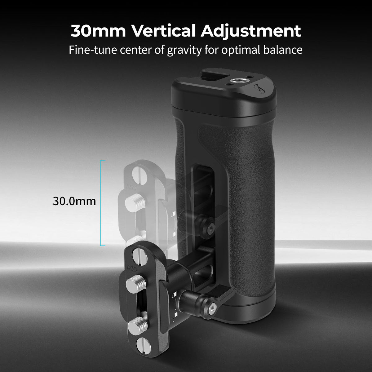 SmallRig handle material and texture close-up showing aluminum alloy and ABS finish for durability