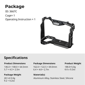 SmallRig HawkLock cage enhances grip through ergonomic fuselage design for comfortable handheld use.