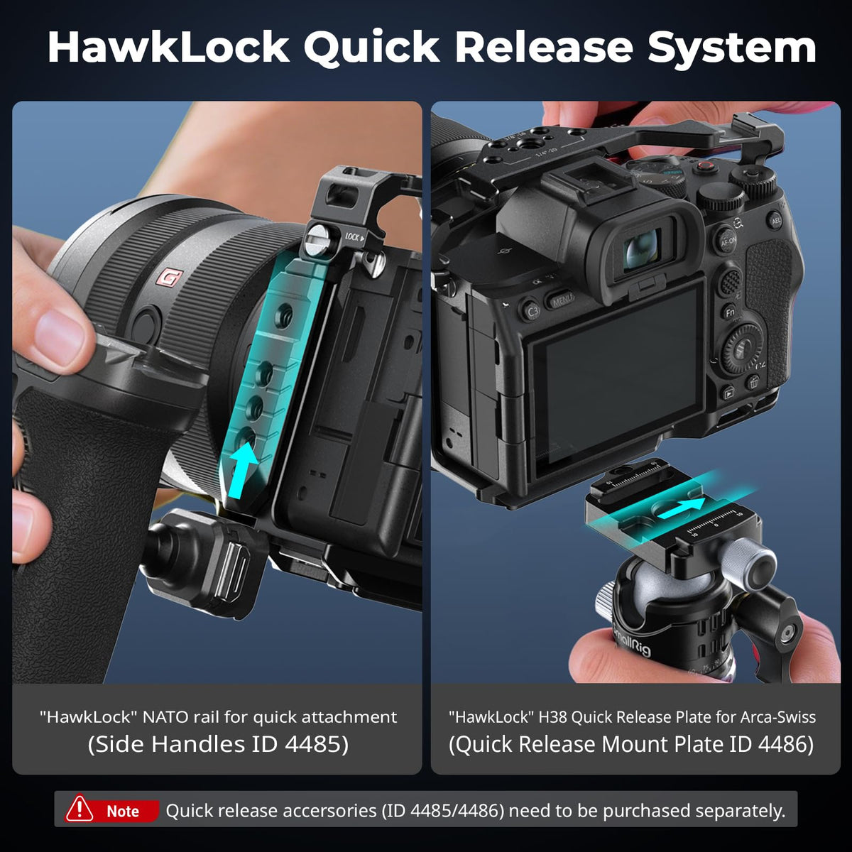 SmallRig HawkLock three-point locking prevents deflection, stabilizing your rig.