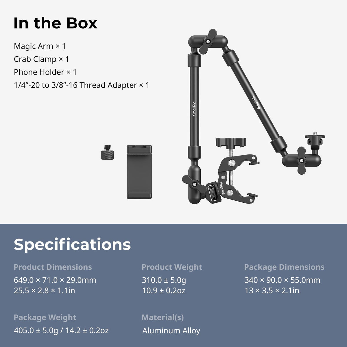 SMALLRIG lifestyle overhead flat-lay shot showing POV filming advantage