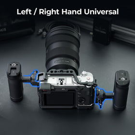 SMALLRIG close-up of side handle grip texture, increases comfort and stability