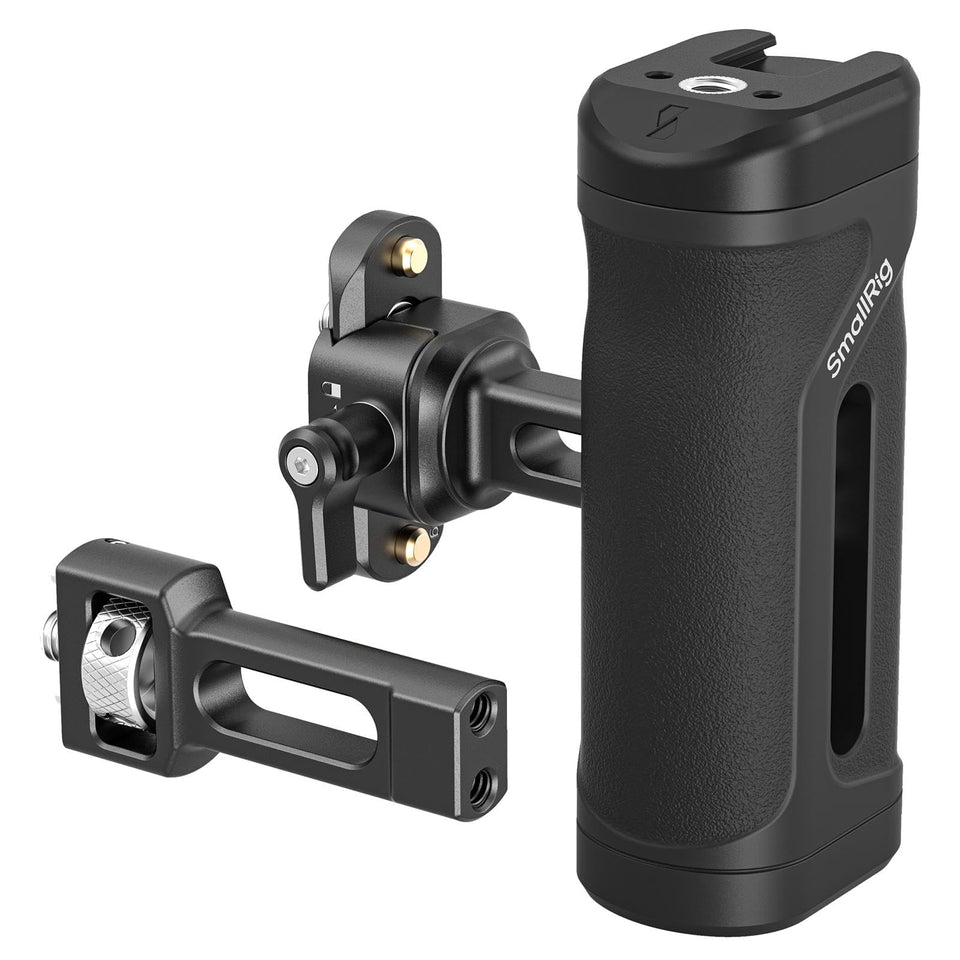 SMALLRIG front view of side handle showing compact mount and quick grip benefit