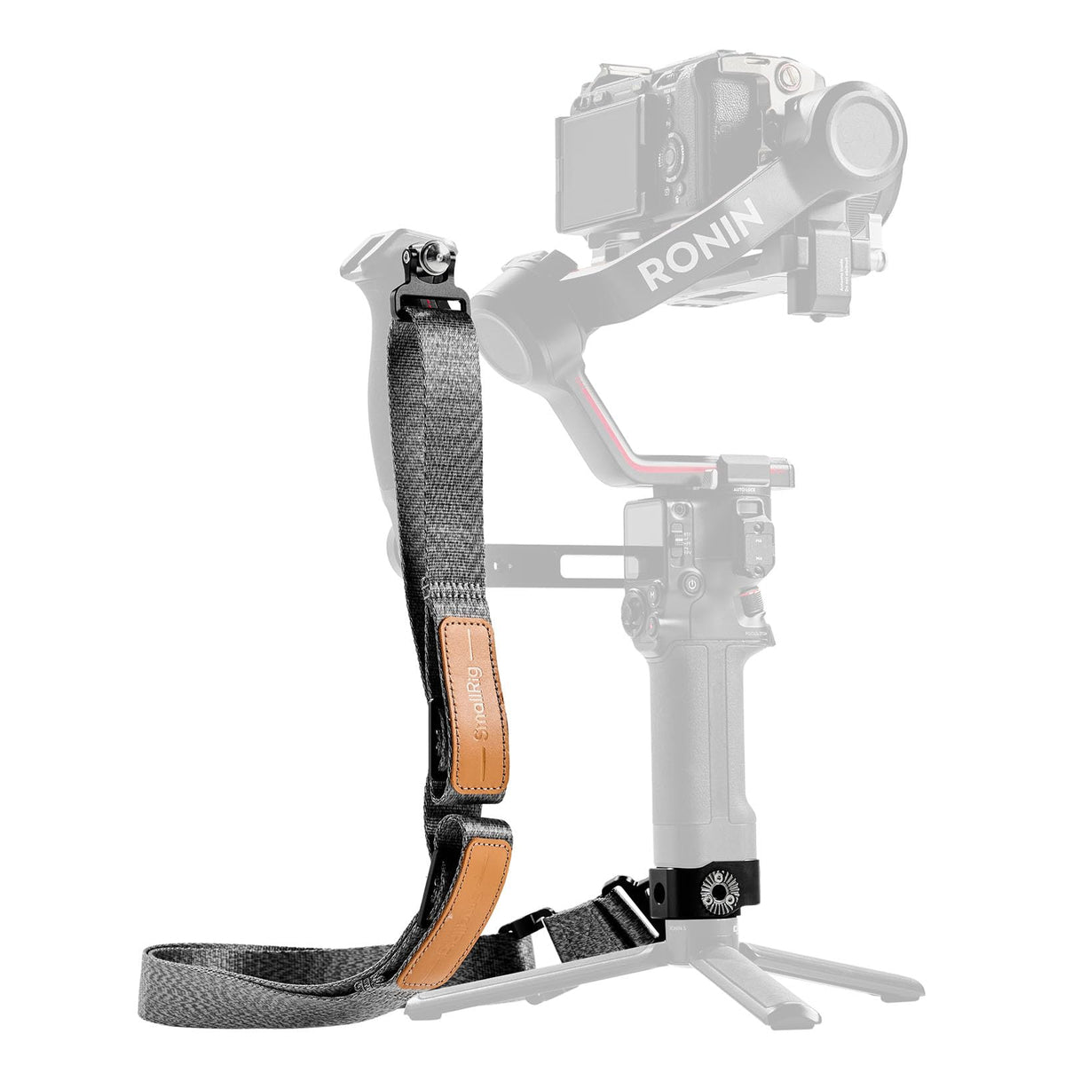 SmallRig shoulder strap front view showing padded belt and ergonomic shape for comfort