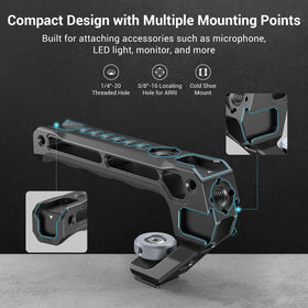 Aluminum body of SmallRig 3764 top handle with anti-slip grip