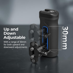 SMALLRIG top handle mounted on ARRI-style bracket, enables secure overhead holds
