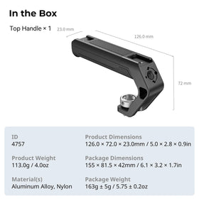 SmallRig top handle with LED light 3286B attached
