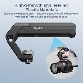 SmallRig top handle showing two cold shoe mounts for accessories