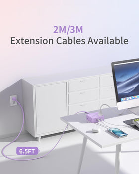 SMALLRT 8-outlet design creates a tidy desktop charging station.