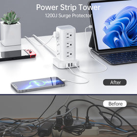 SMALLRT closeup of USB‑C and USB‑A ports delivering fast versatile charging for devices