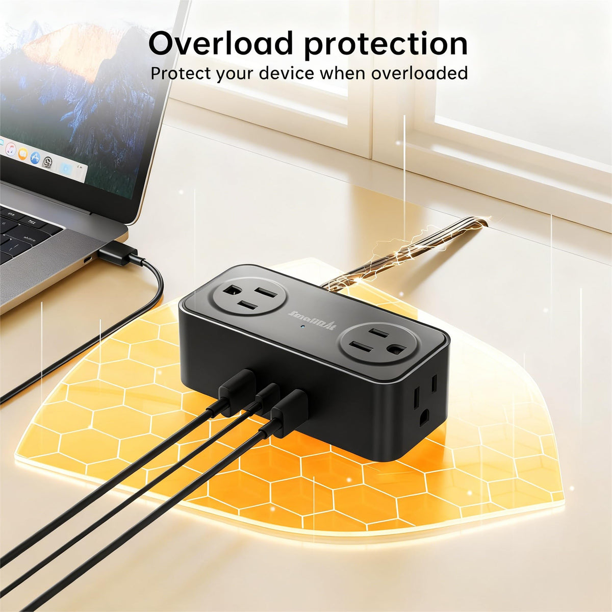 SmallRT cruise-ship ready power strip keeps devices connected while traveling.