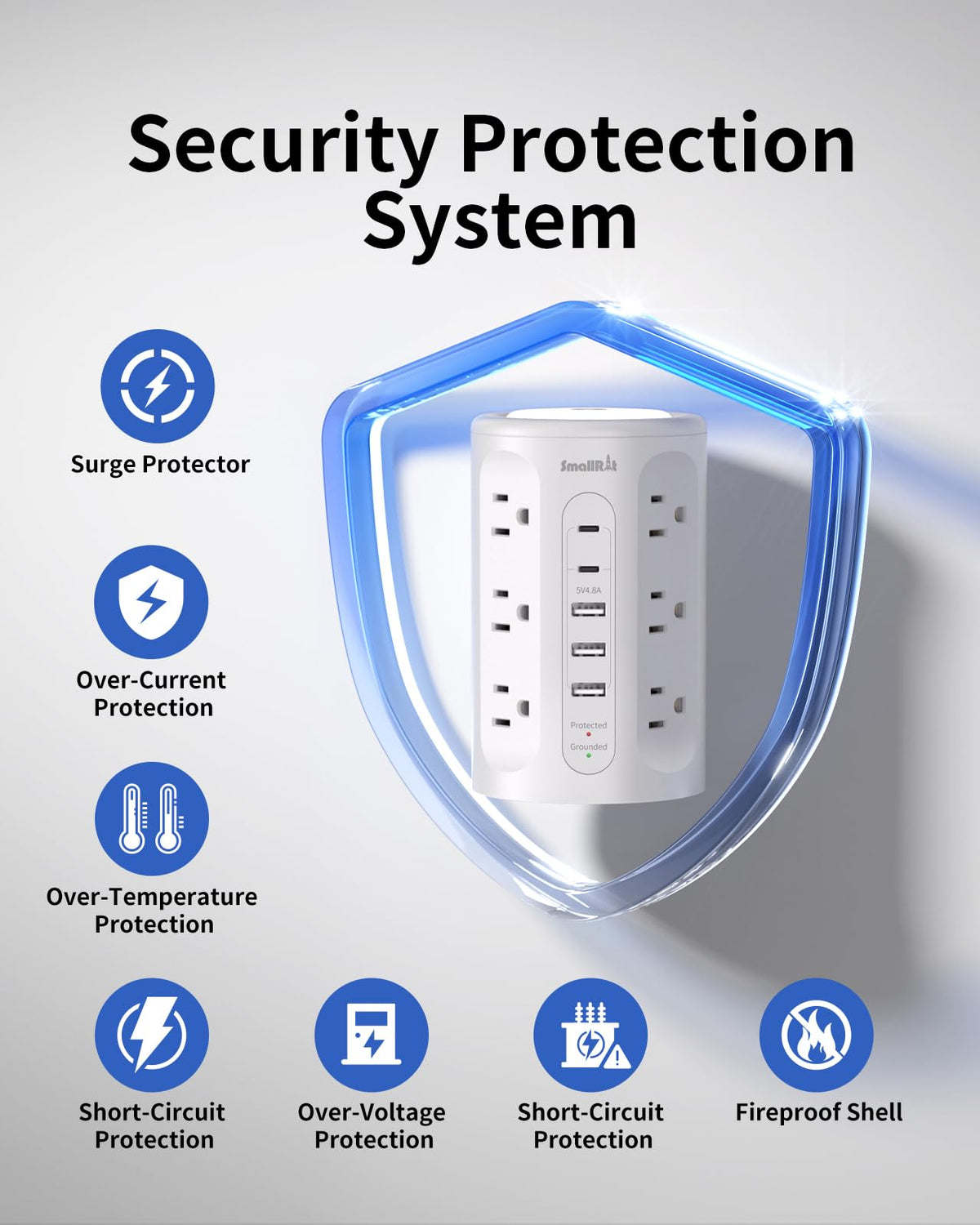 SMALLRT dorm and office setup supports multiple devices in compact spaces.