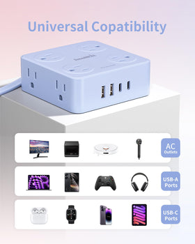 SMALLRT USB-C and USB-A auto-adjust charging.