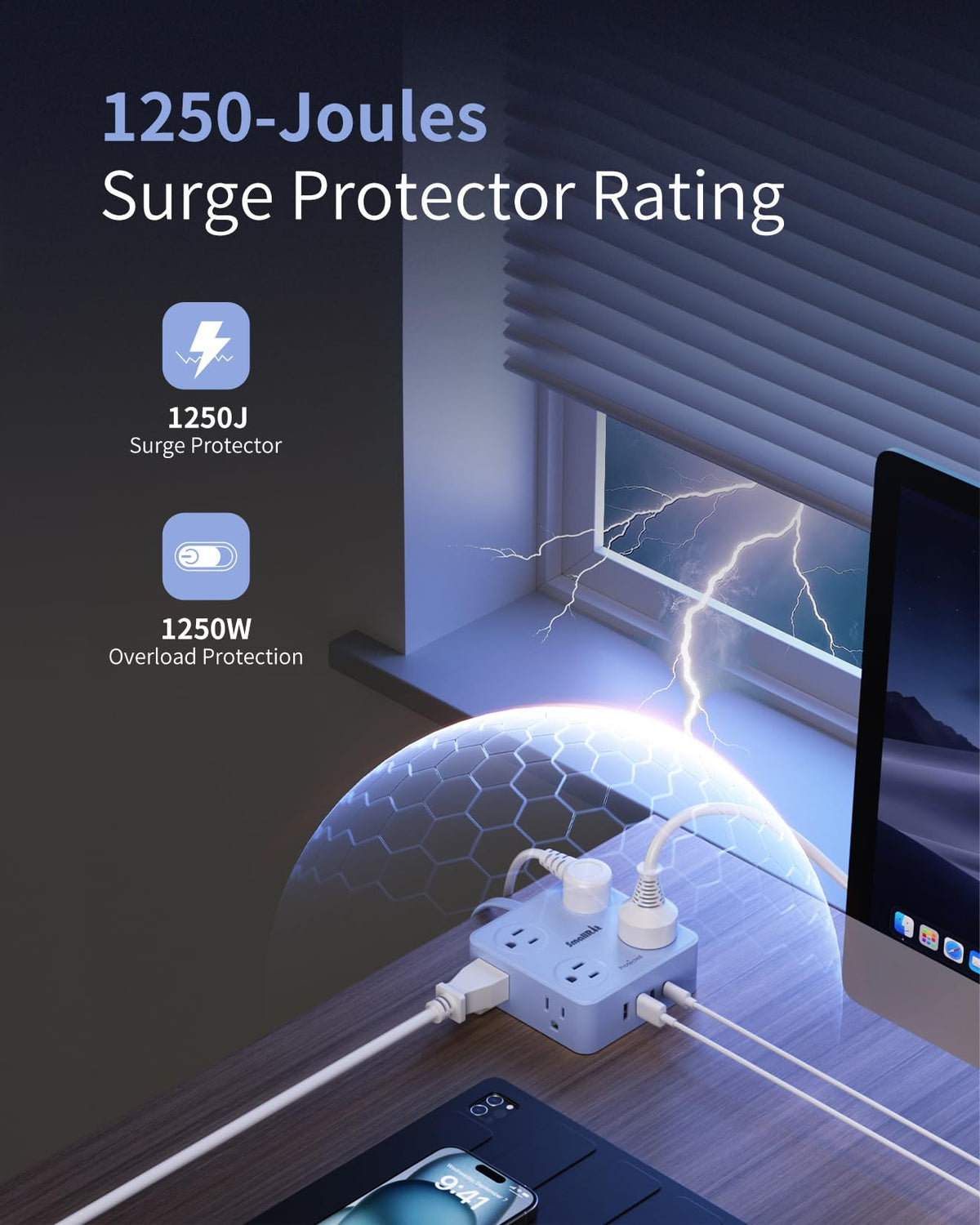 SMALLRT surge protection guards connected devices.