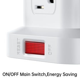 SMALLRT label showing surge and joule rating, protects electronics