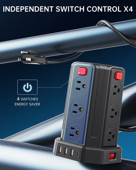 SMALLRT top ports close-up displaying USB and AC sockets for fast charging
