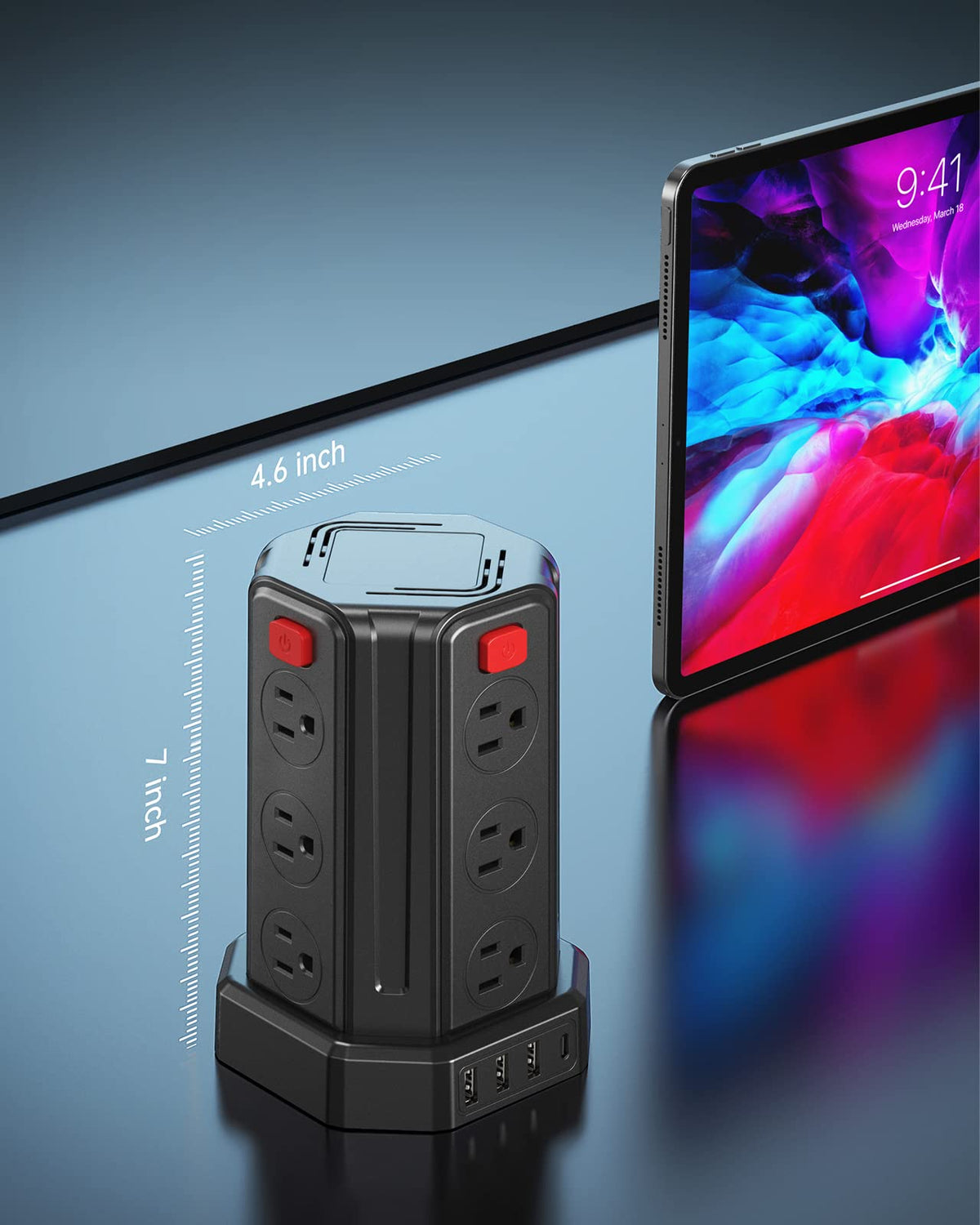 SMALLRT USB-C fast-charge demo connected to a tablet for quicker charging