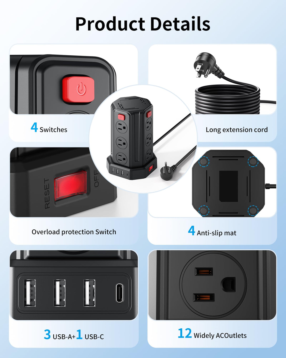 SMALLRT top switches and LED indicators for easy zone control benefit