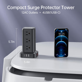 SMALLRT top view showing USB-C and USB-A ports for fast smart charging