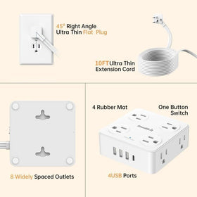 Travel-ready SMALLRT power strip is lightweight for on-the-go power