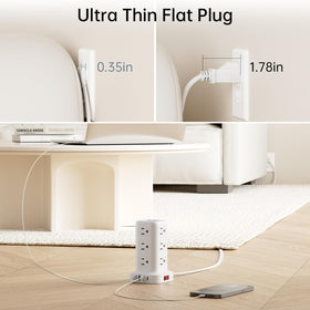 SMALLRT USB and AC side detail highlighting fast-charge ports and easy access