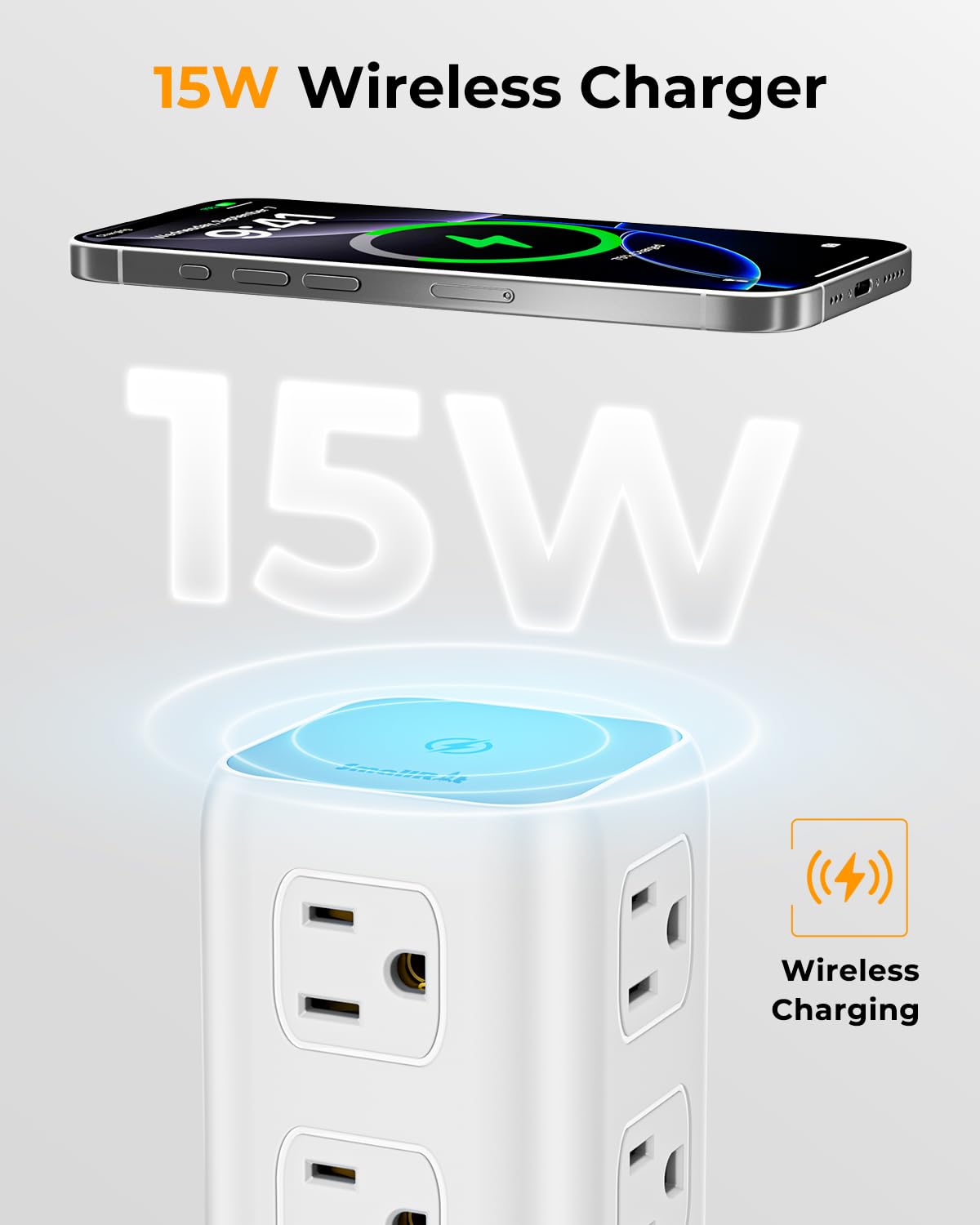 SMALLRT USB ports close-up highlighting USB-C fast charging and smart allocation