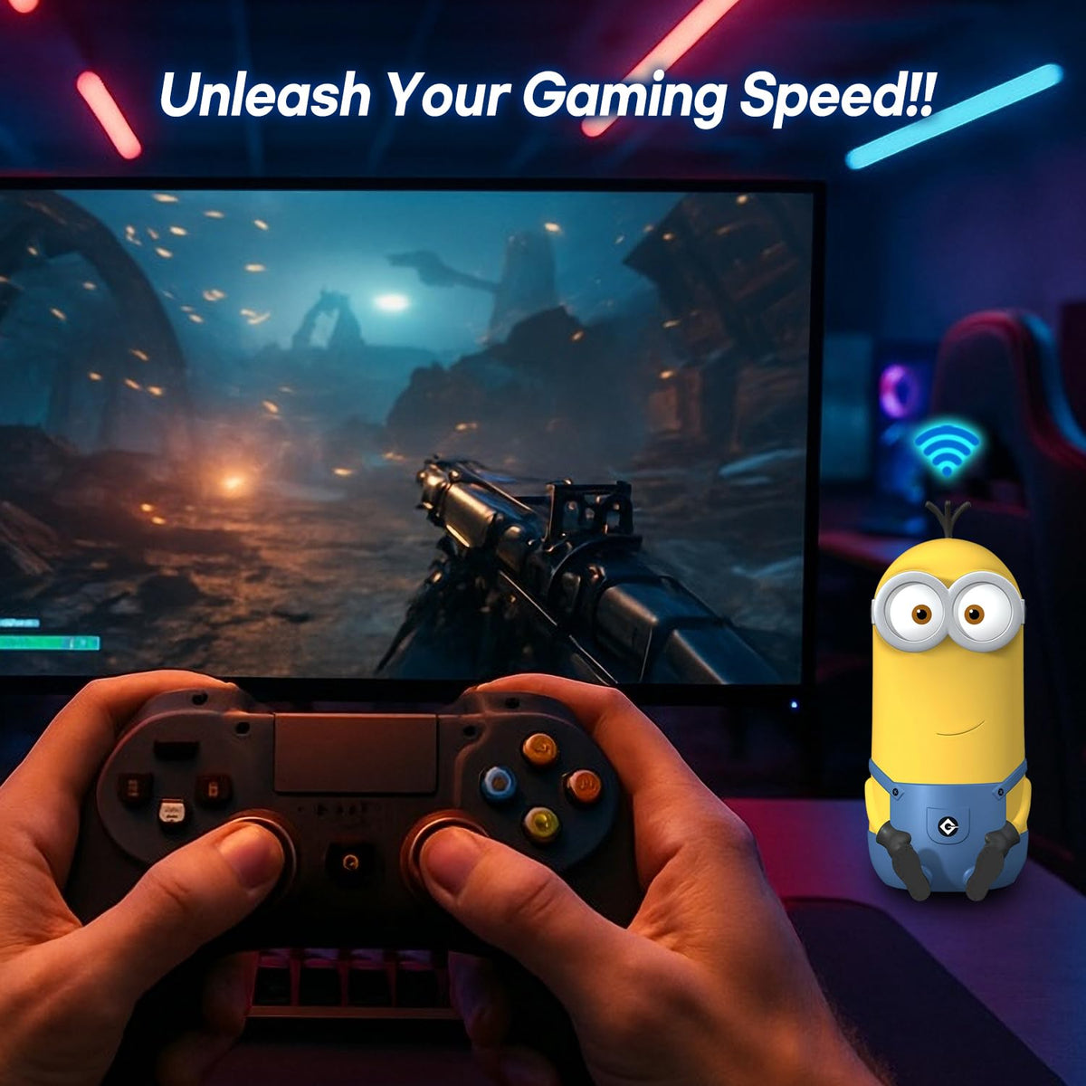 Smart Air Davolink Minions Series setup guide view illustrating quick onboarding steps.