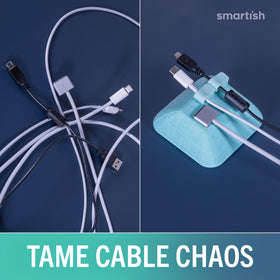 Smartish on a bedside nightstand keeping phone charger visible