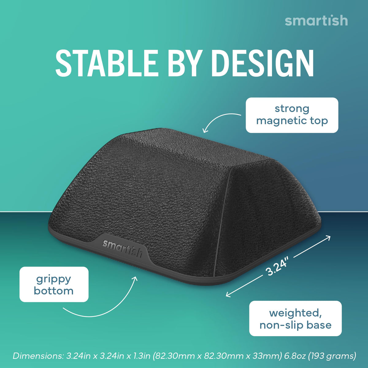 Smartish Cable Wrangler rubber base showing non-slip stability benefit