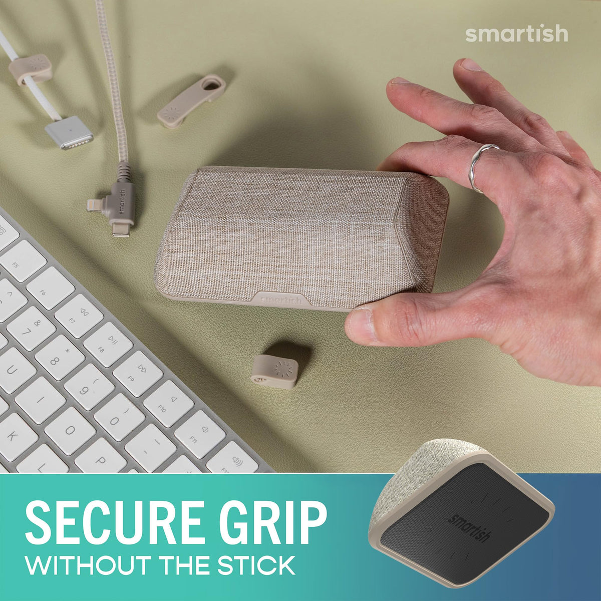 Smartish integrated on office desk organizing multiple chargers for neat workspace