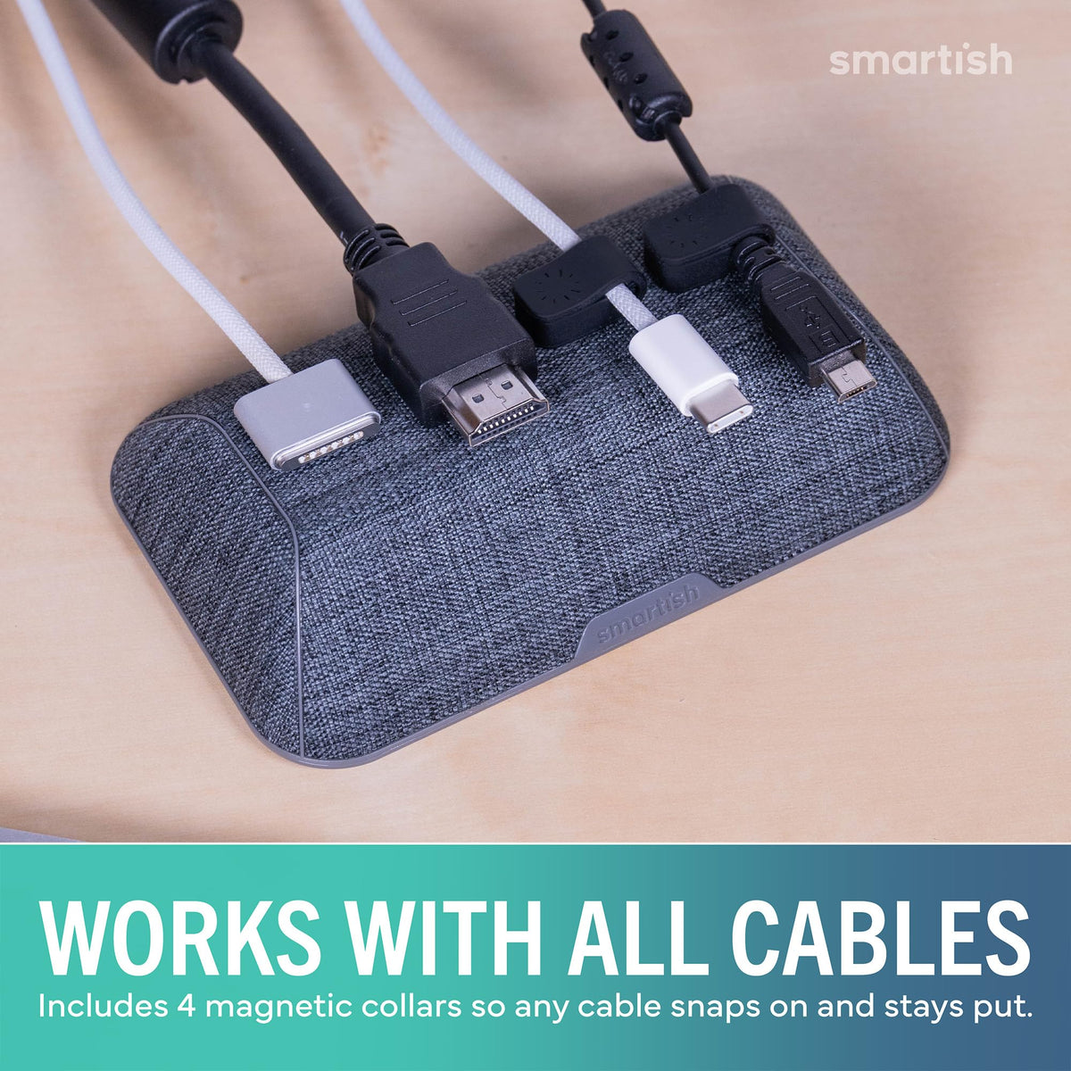 Smartish organizer in a home office setup keeping desk clutter-free benefit