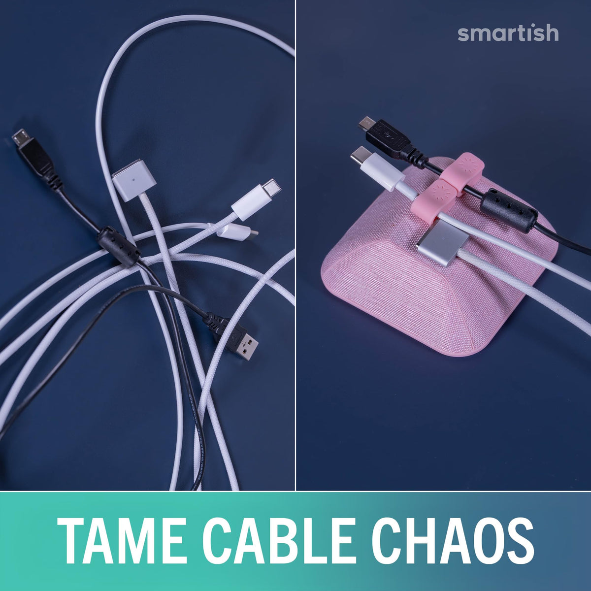 Smartish magnetic silicone collars with cables showing reliable snap-in benefit