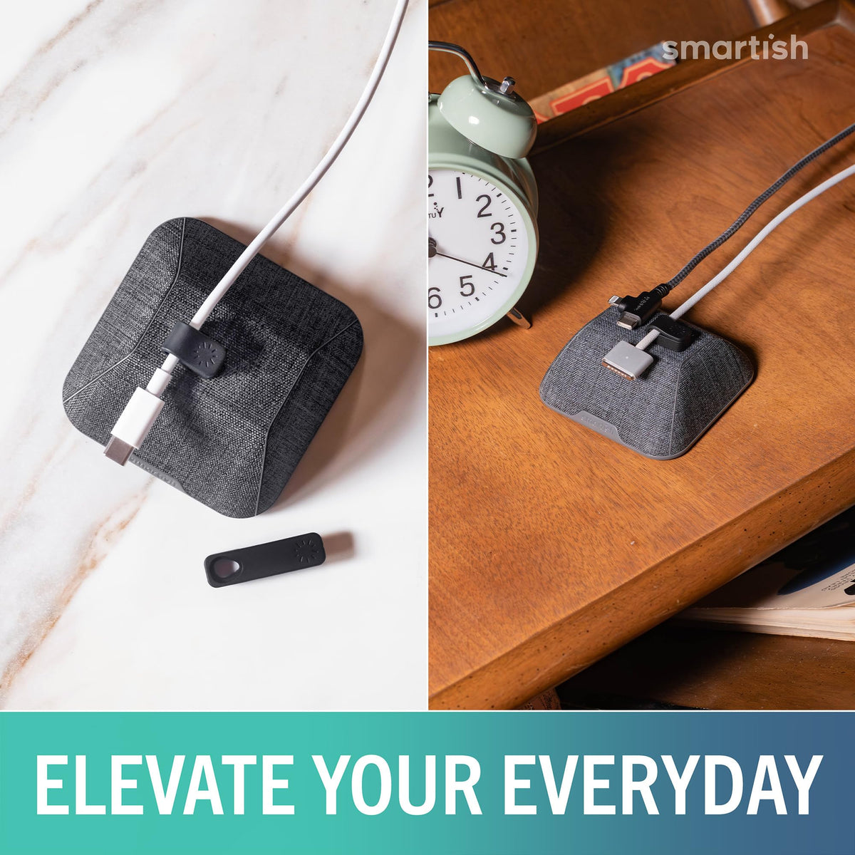 Smartish magnetic silicone collar on Lightning cable for secure attachment benefit