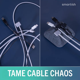 Smartish on nightstand with charging phone for organized bedside convenience