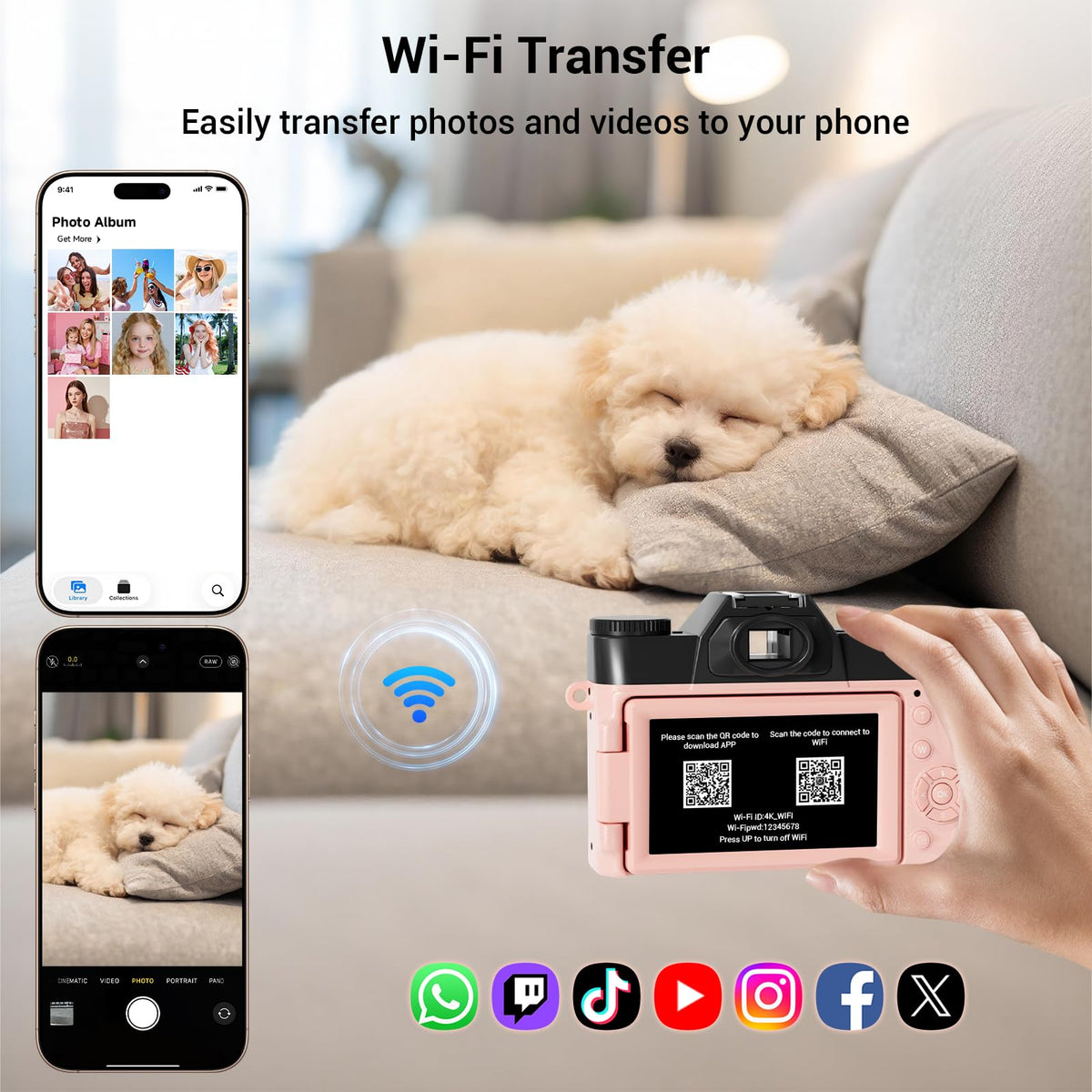 SMARTKLIK anti-shake for smooth walking videos during on-the-go recording