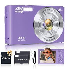 SMARTKLIK purple front view showing buttons and lens, great for easy operation