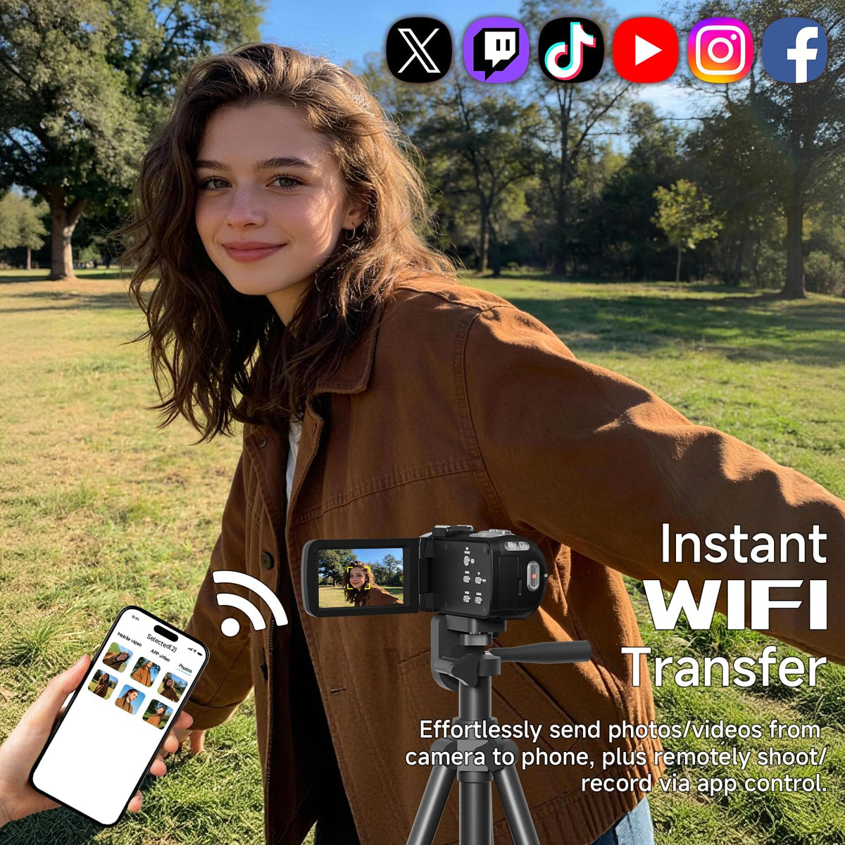 SMARTKLIK camera connects via USB-C for webcam use and HDMI playback