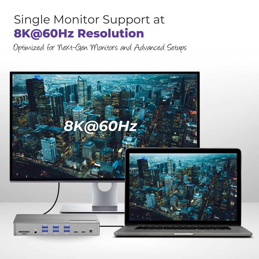 Smartlinx Thunderbolt dock MacBook connection enables seamless workflow with extended displays.