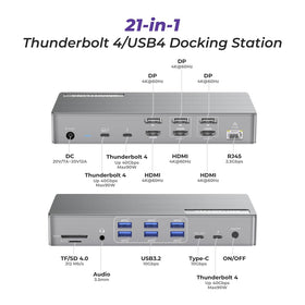 Smartlinx Thunderbolt dock ports connectivity enables versatile multi-device setups.