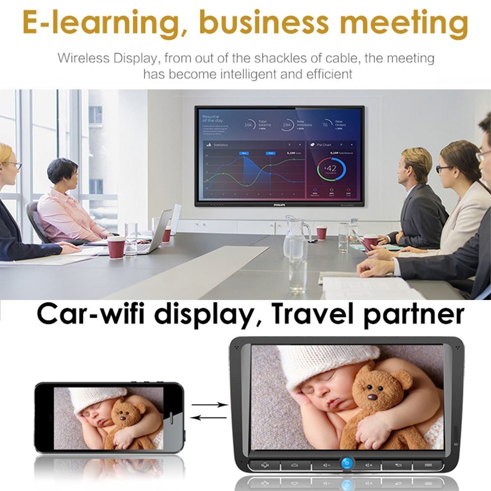 SmartSee MiraScreen compact design dongle fits easily in a bag