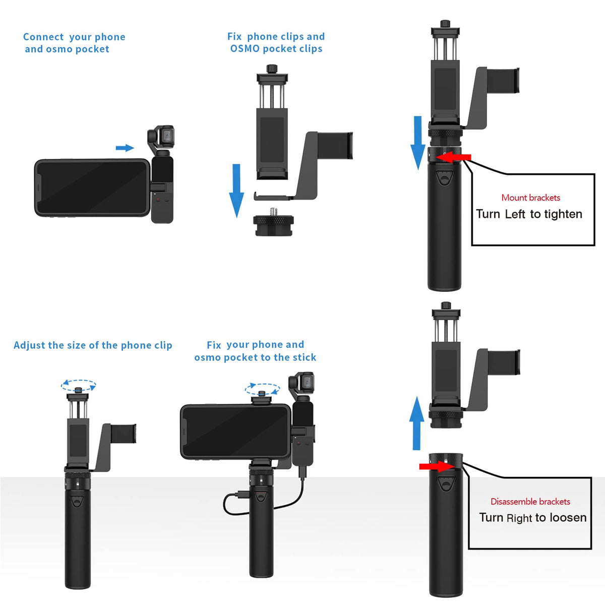 Smatree phone holder for Osmo Pocket 2 enables handheld filming.