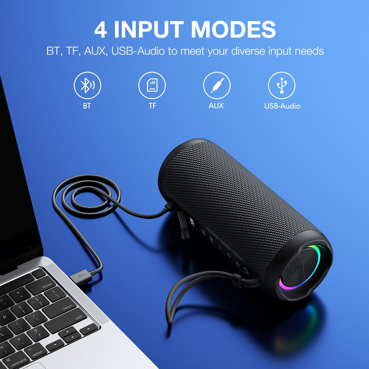 SmileBOP RGB light modes sync with music for ambience
