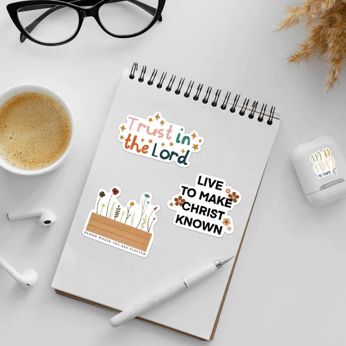 Smilelife Bible Verse Stickers showcase Bible verses and inspiring quotes.