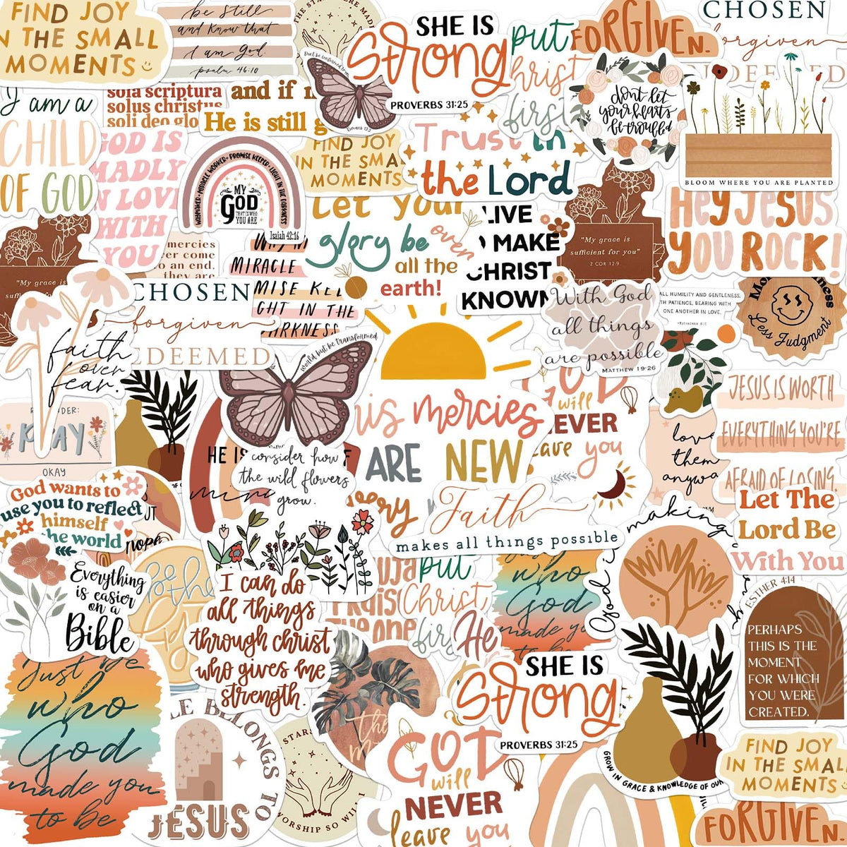 Smilelife Bible Verse Stickers feature Jesus designs for journaling and personal Bibles.
