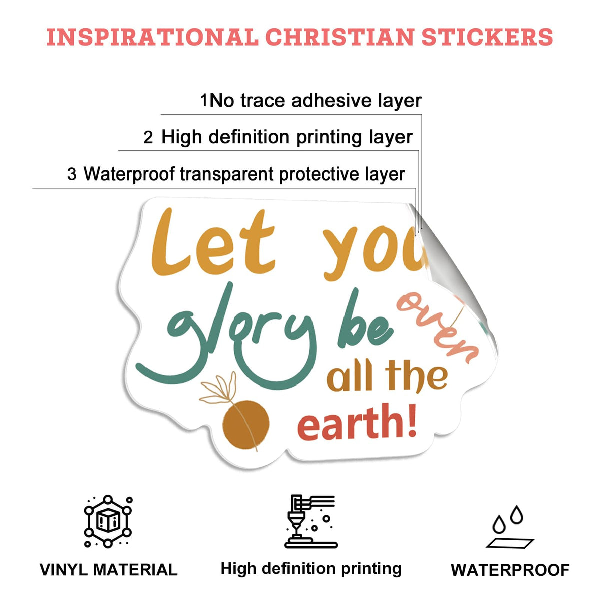 Smilelife Bible Verse Stickers are durable and waterproof for outdoor use.
