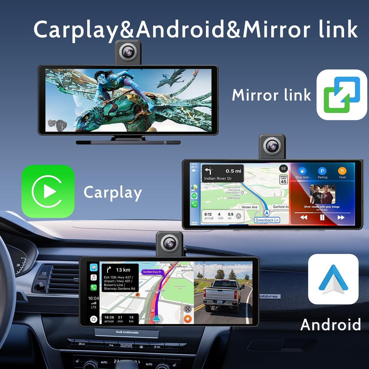 SMINWISNOZY 4K dash cam front captures high-resolution road footage