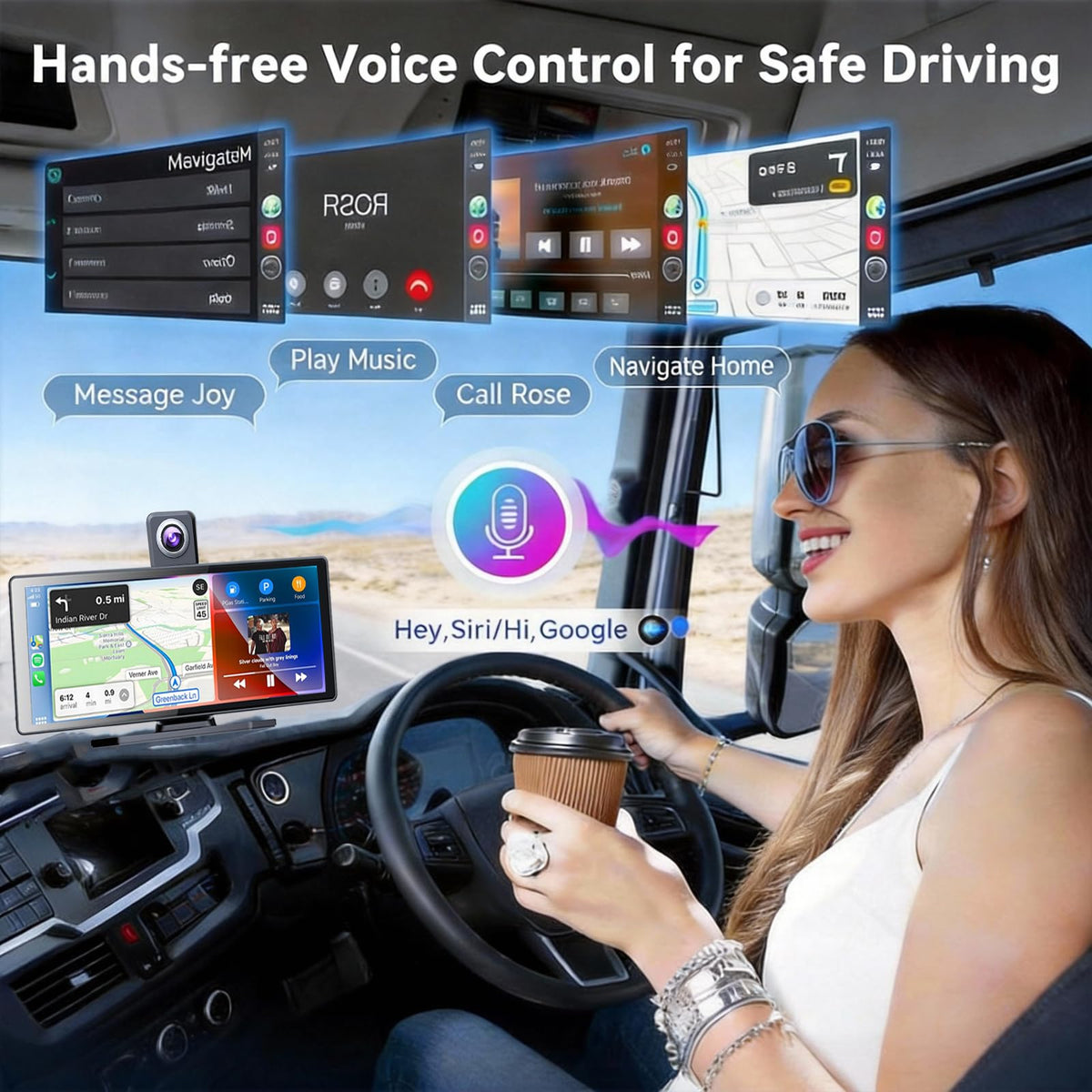 SMINWISNOZY GPS navigation with real-time traffic updates
