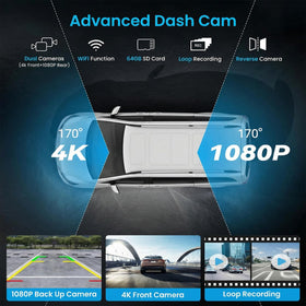 SMINWISNOZY IP68 1080p backup camera for weatherproof rear visibility