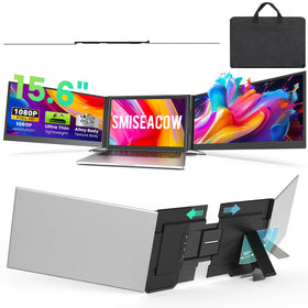 SMISEACOW triple laptop screen extender highlights a 15.6-inch FHD display for multitasking.